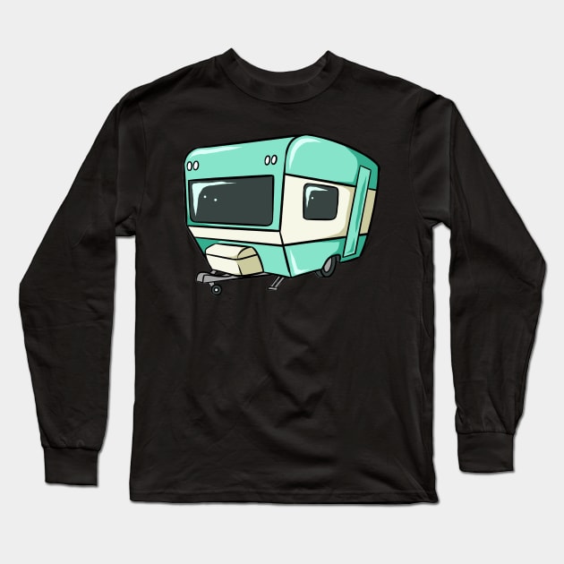 Caravan Camper Van Long Sleeve T-Shirt by fromherotozero